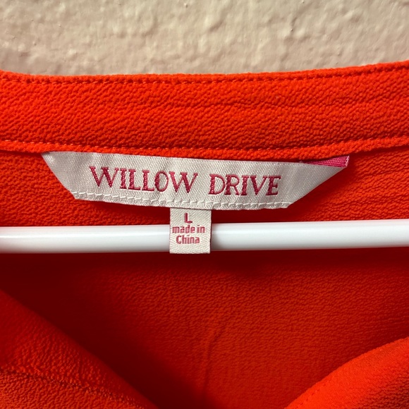 Orange, Willow Drive, V-Neck Blouse, Size Large - Picture 3 of 4